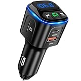 SONRU Bluetooth 5.3 FM Transmitter Autoladegerät PD 36W& QC18W, Bluetooth Adapter Auto...