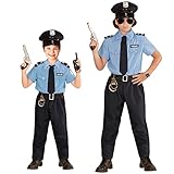 'POLICE OFFICER' (shirt, pants, belt, tie, hat) - (116 cm / 4-5 Years)