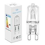 BROTOU 4er Pack G9 Halogenlampen, G9 Halogen Leuchtmittel 40W 230V 2800K Dimmbare G9...