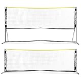 BazookaGoal Tennisnetz 300x100cm Komplettset - verstell- und zusammenklappbar -...