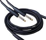 MSA. 6M INSTRUMENTENKABEL - 6,35mm GITARREN KABEL GOLDTIP SCHWARZ KLINKENKABEL