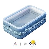 Fonowx Aufblasbarer Pool für Kinder, rechteckiger oberirdischer PVC-Babypool, 59,1'' x...