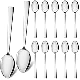 Löffel 12er Set, HaWare Edelstahl Suppenlöffel Esslöffel Set, Elegantes &...