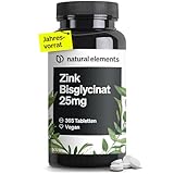 Zink 25mg – 365 Tabletten – gut verträgliches Zinkbisglycinat (Zink-Chelat) –...