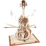 ROBOTIME 3D Puzzle Holz für Erwachsene, Modellbausatz zu Bauen, Magic Cello Spieluhr...