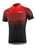 BERGRISAR Radtrikot Herren Kurzarm Rennrad Fahrrad Trikots, 8006 rot, XL