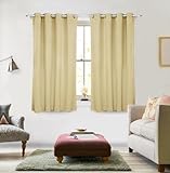 Generisch Fenster Vorhang im Set mit 2 Stück | 125x140cm (Beige)