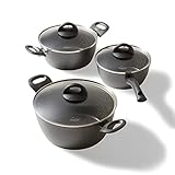 STONELINE Ceramic Topfset für Induktion geeignet, 6 teilig, Kochgeschirr Set mit...