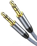 Highwings Aux Kabel 3,5mm Klinkenkabel [1,2M] Stereo Audio Kabel Klinke auf Klinke Nylon...