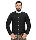 Hochwertige Herren Strickjacke Anton - Trachtenjacke aus Wolle - Cardigan Jacke in...