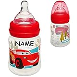 kleine _ Babyflasche - Trinkflasche - Disney Cars - Auto - Lightning McQueen - inkl. Name...