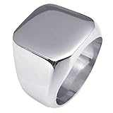 ARMED Schmuck Herren-Ring, Edelstahl, Siegelring, Silber (9)