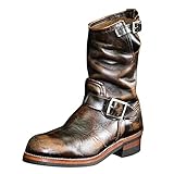 LLDG Herren Western Cowboystiefel Vintage Westernstiefel Klassischer Cowboy...