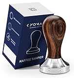 KYONANO Tamper 51mm, Kaffee Tamper aus Edelstahl 304 mit Chacate Pretoholzgriff,...