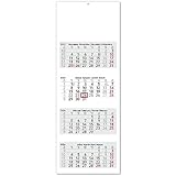 4-Monatskalender 2024 Weiß I Blanko Wandkalender 4 Monate I 33 x 90 cm I...