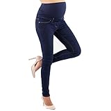 MAMAJEANS Milano - Umstandsjeans Damen Skinny Fit Jeggings, Mit Band Für die...