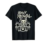 Heavy Metal Katze Drummer Schlagzeuger Headbanger Katzen T-Shirt