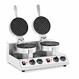 Royal Catering RC-WMDS01 Doppel-Waffeleisen rechteckig 2 x 1.500 W belgisches...