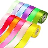 Dooozy Satinband Bänder, 12 Farben 25mm 10m Breit Geschenkband Schleifenband für...