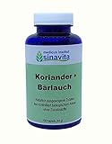 Koriander + Bärlauch, 150 Kps. Reinsubstanz ohne Zusatzstoffe, vegetarische Kapselhülle,...