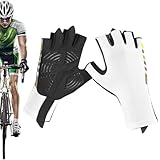 Fingerlose Fahrradhandschuhe | rutschfeste Sommer-Fahrradfäustlinge stoßdämpfend –...