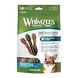 WHIMZEES By Wellness Zahnbürste, Kaustangen für kleine Hunde, Hundesnack zur...