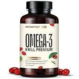 BRAINEFFECT Premium Omega 3 Kapseln aus reinem Krillöl | 100% Krillöl...