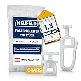 NEUFELD® 120 Gardinengleiter für Innenlaufschienen (inkl. 6 Feststeller) | 7mm...