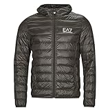 Emporio Armani EA7 Herren-Daunenjacke Packable Core Identity mit Kapuze aus echter Feder -...