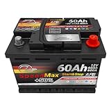 Autobatterie Speed Max 60Ah 600A Starterbatterie 12V Start&Stop AFB L2