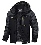 TACVASEN Herren Wanderjacke Wasserdicht Fleece Jacket Winter Warme Outdoorjacke...