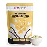 Lebepur BIO veganes Proteinpulver VANILLE 1kg - SOJAFREI - 60% Eiweiß aus Erbsen-,...