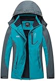 DCmount Regenjacke Damen Wasserdicht übergangsjacke damen Outdoor Wanderjacke...