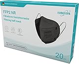 EUROPAPA® 40x FFP2 Schwarz Maske 5-Lagen Mundschutzmaske Stelle zertifiziert...