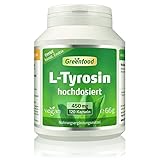 L-Tyrosin, 450 mg, hochdosiert, 120 Kapseln, vegan – wichtige Aminosäure....