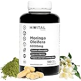 Moringa Oleifera 6000 mg. 180 vegane Kapseln für 6 Monate. Natürlicher Extrakt mit...