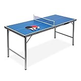 Relaxdays Unisex Jugend Midi Indoor Klappbare Tischtennisplatte, HBT: 71 x 150 x...