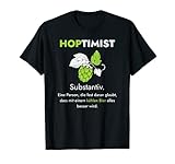 Herren Hoptimist Shirt Bierliebhaber Hopfen Bier Pils Party Alkohol T-Shirt