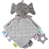 Babydecke Andenken Rassel Personalisierte Sicherheitsdecke mit individuellem...