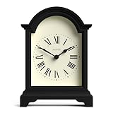 JONES CLOCKS® Kaminuhr 'Bistro' – klassisches Bogendesign in Schwarz,...