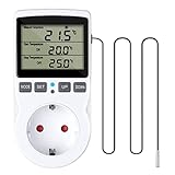 Temperaturregler 230v mit Fühler, Xpsirny Digitaler Steckdosen Thermostat LCD...