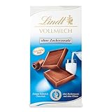 Lindt Schokolade Vollmilch ohne Zuckerzusatz | 100 g Tafel | Feinste und ohne Gluten |...