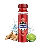 Old Spice Captain Deodorant Körperspray für Männer (150 ml), Herren, 48 h...