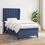 Xichuzi Boxspringbett mit Matratze Blau 90x200 cm Stoff, Bett, Bettgestell, Jugendbett,...