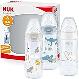 NUK First Choice+ Babyflasche im Set | 0–6 Monate | Temperature Control Anzeige | 300 ml...