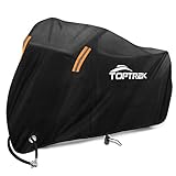 TOPTREK Motorrad Abdeckplane Outdoor Winterfest Wasserdicht Motorradgarage 210T...