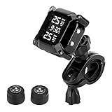 Jansite Motorrad TPMS Wireles Reifendrucküberwachungssystem mit 2 externen...