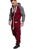 Amaci&Sons Herren Overall Jumpsuit Onesie Jogging Sportanzug Trainingsanzug Jogginganzug...