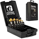 monkeystrong Kegelsenker Set 90° Ø 6,3-20,5 mm aus HSS Stahl - richtig scharf - Senker...