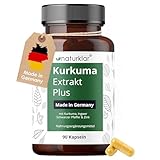 Kurkuma Extrakt Kapseln - 5-Fach Kombi - 5.200mg Kurkuma pro Tagesdosis - Curcuma Kapseln...